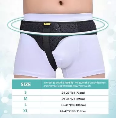 Dukungan Penyangga Sabuk Hernia Inguinalis